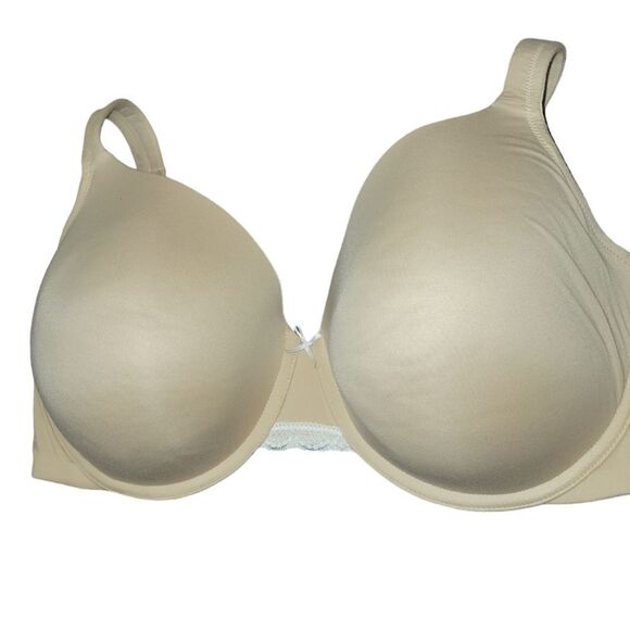 NWOT Cacique Lightly Lined Padded full coverage Tshirt Bra Nude Tan 42F - Picture 1 of 9